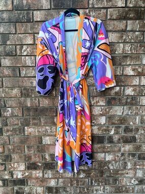 SHEIN Abstract Open Cardigan